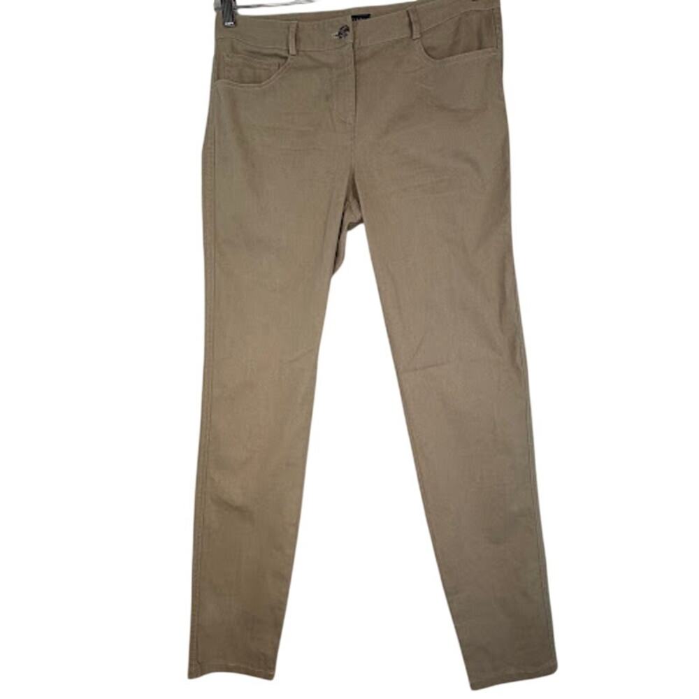 ST JOHN Exclusively For‎ Nordstrom Tan Khaki Straight Slim Pants Women Sz 6 $295